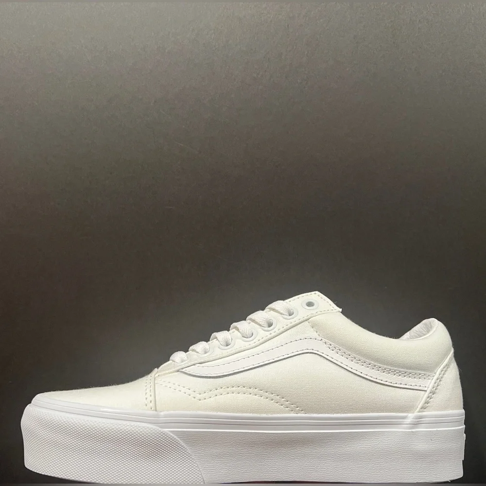 Vans, Old Skool Platform, VN0A3B3UWOO, True White - Picture 11 of 12